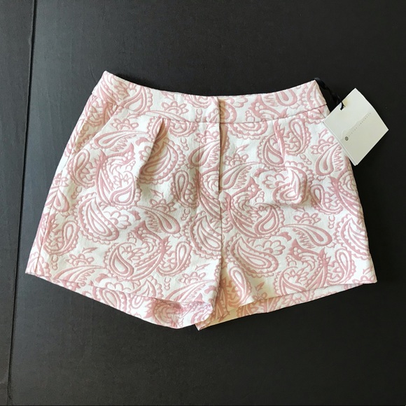 Victoria Beckham Pants - NWT Women’s Victoria Beckham For Target Pink Paisley Shorts Size 0 Classy Preppy